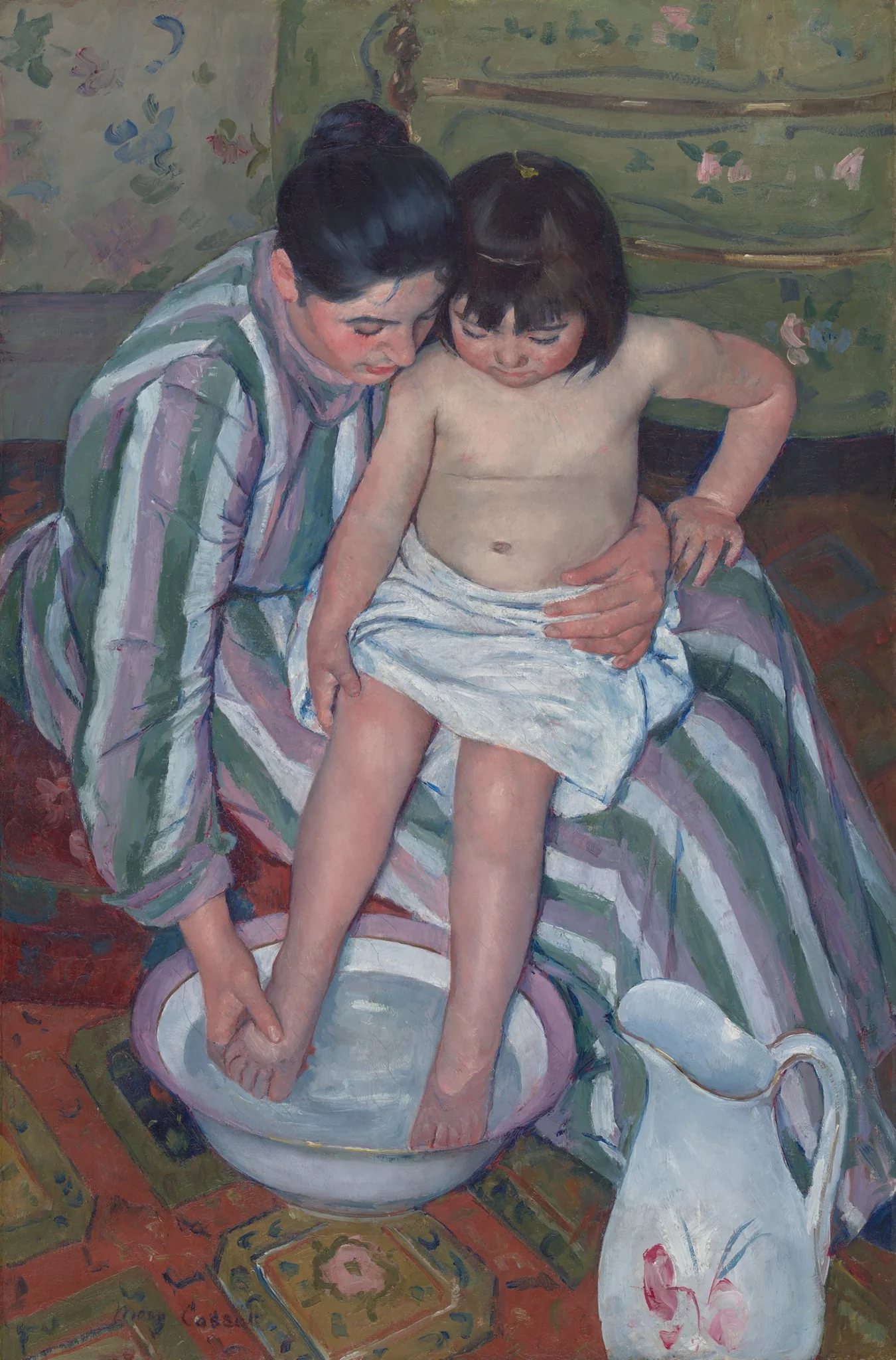 The Child's Bath, by Mary Cassatt, oil, 1893