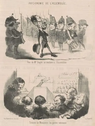 Vue de M. Dupin se rendant a l'assemblée