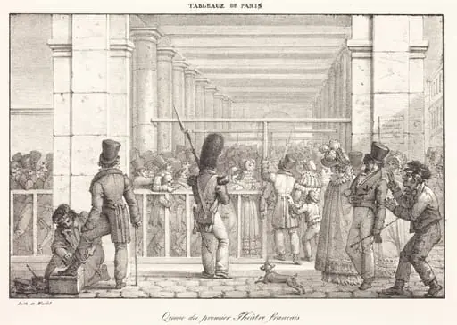 Queue du premier Theâtre français
