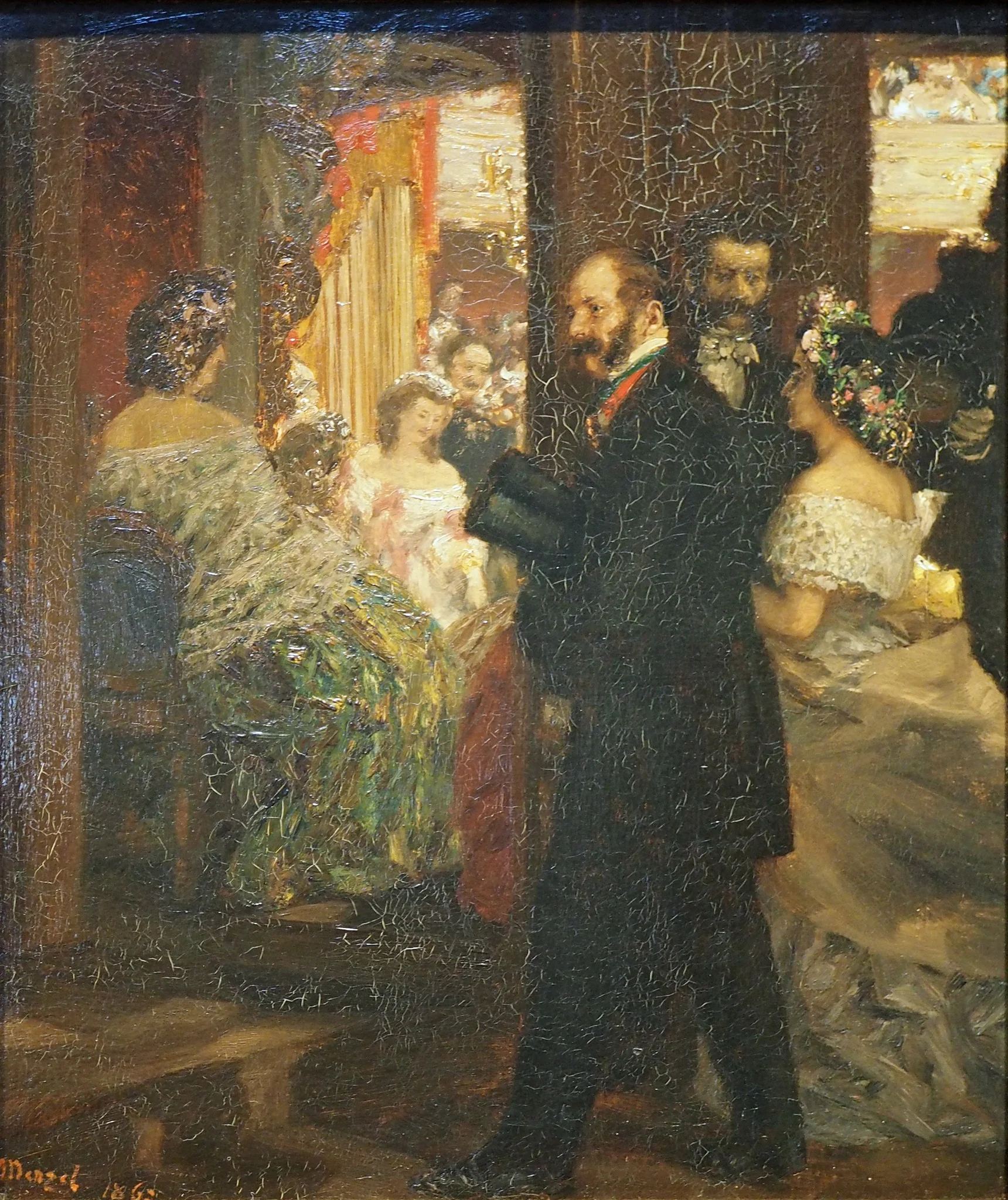 At the Opera, by Adolph von Menzel, unspecified, 1862