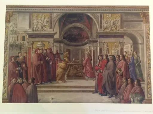 Copy after The Angel Appearing to Zacharias, Domenico Ghirlandaio in the Tornabuoni Chapel, Santa Maria Novella (Florence)