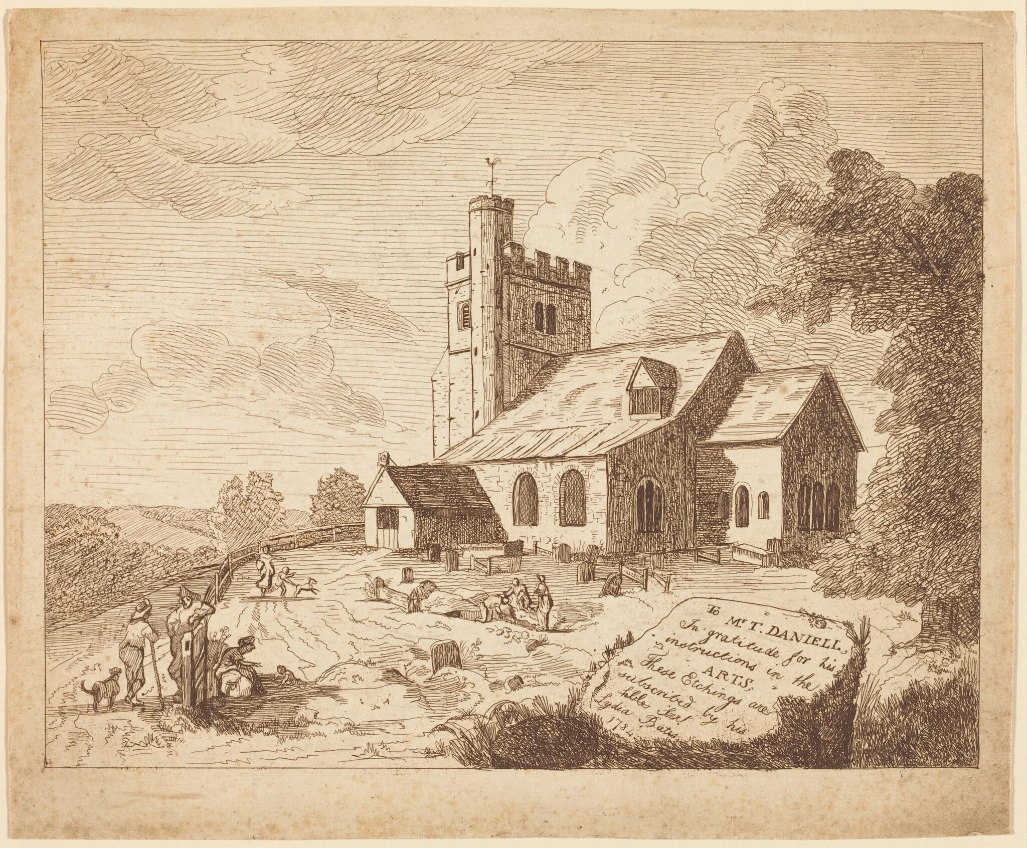 Title Page, by Lydia Bates, ink, 1784