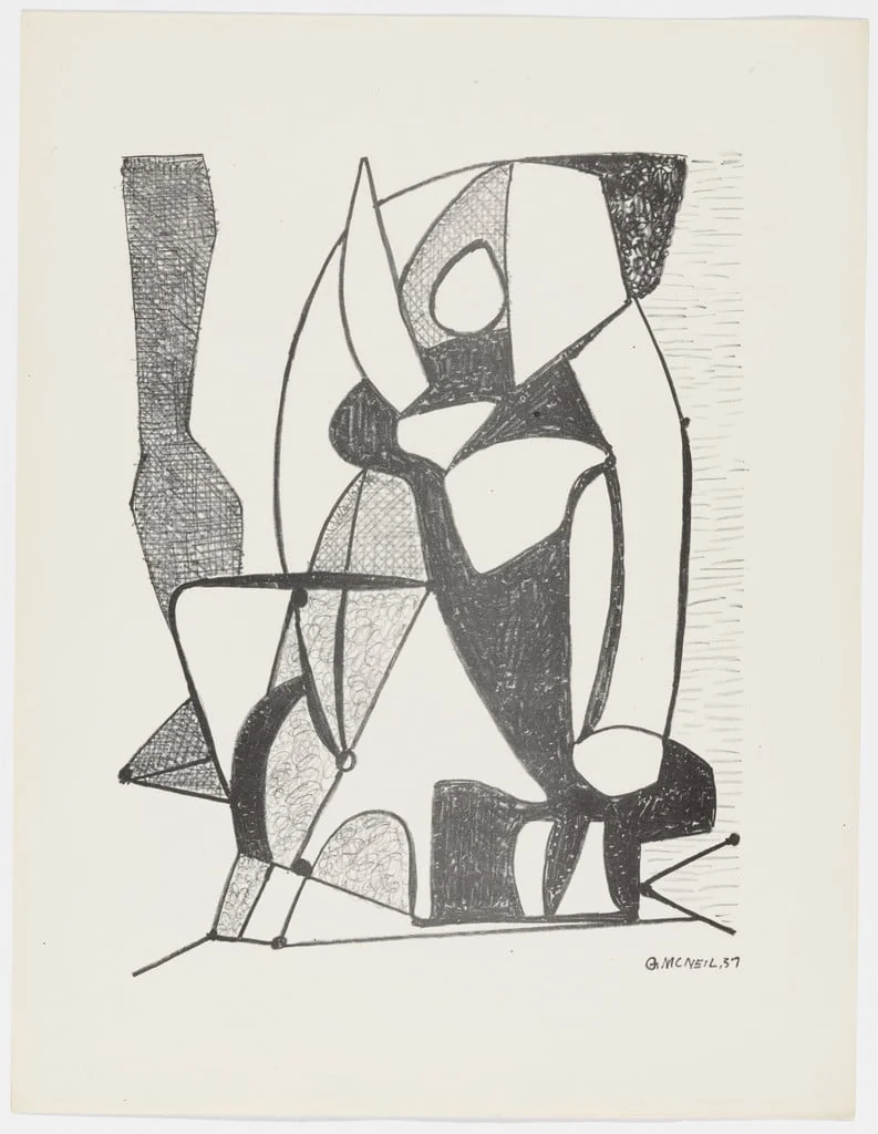 Untitled, by George McNeil, ink, 1937