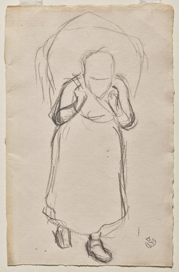 Study for "Seaweed Gatherers, Yport", by Émile Schuffenecker, 1888