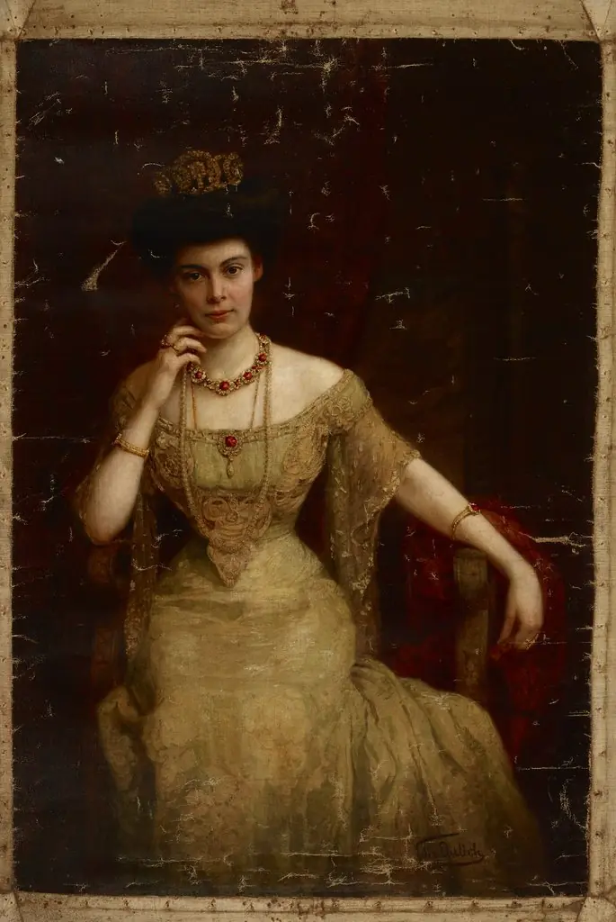 Portrait of Augusta Victoria of Schleswig-Holstein (1858–1921), Wife of Wilhelm II (1859–1941), King of Prussia and Emperor