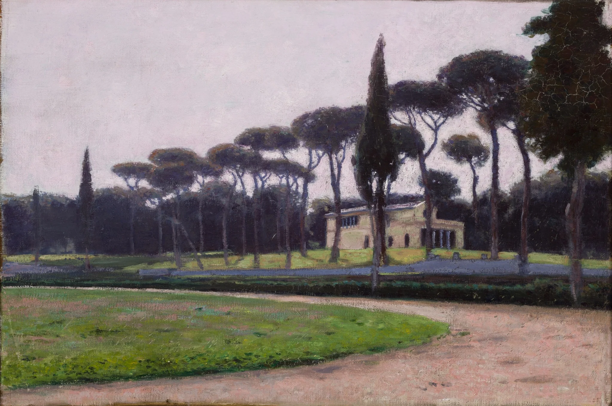 Villa Borghese in Rome, by Aleksander Gierymski, oil, 1885
