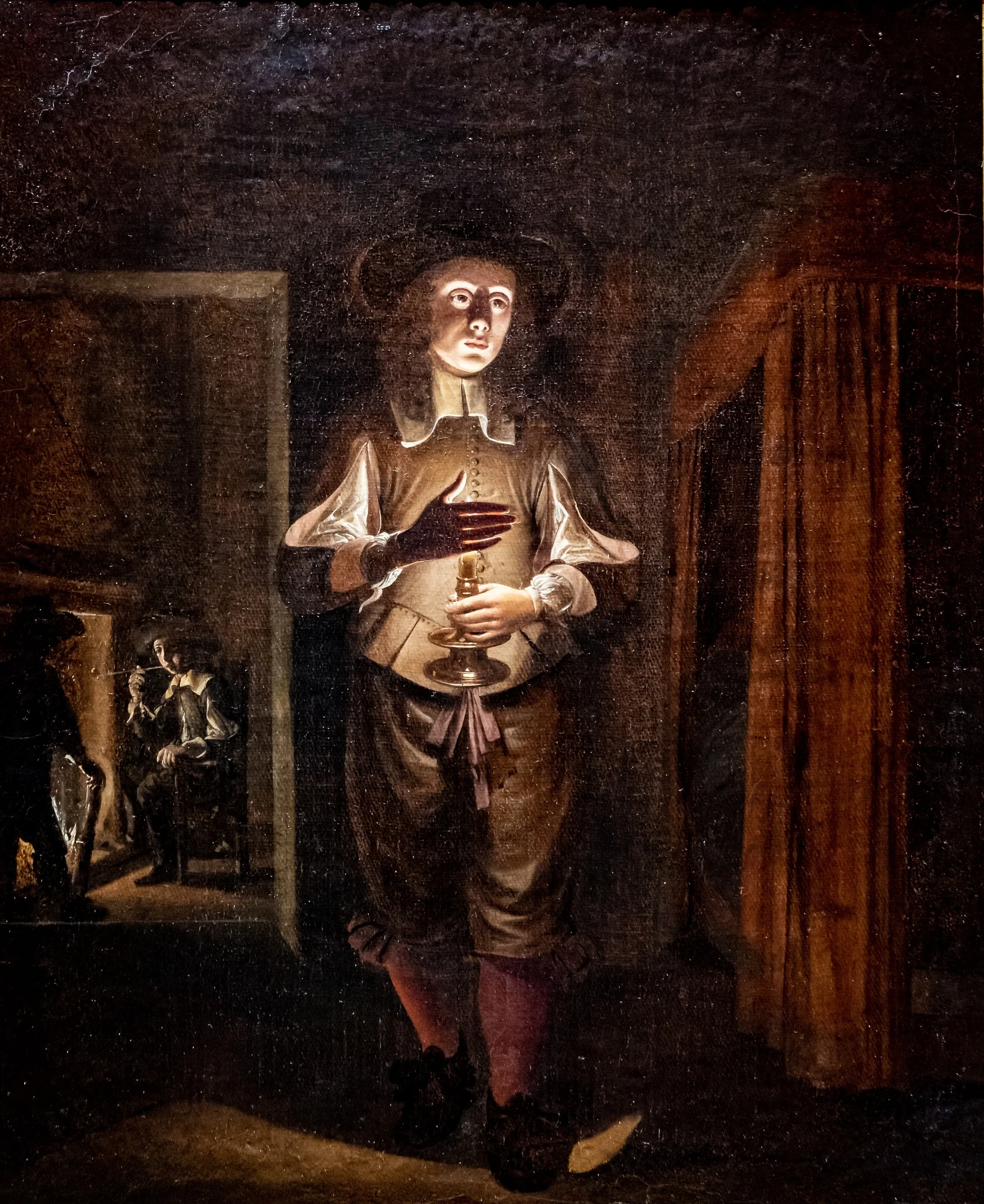 Young Man with a Candle, by Wolfgang Heimbach, oil, 1645