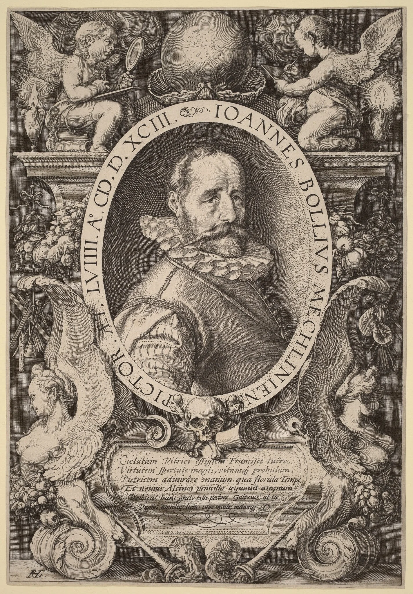 Hans Bol, by Hendrik Goltzius, ink, 1593