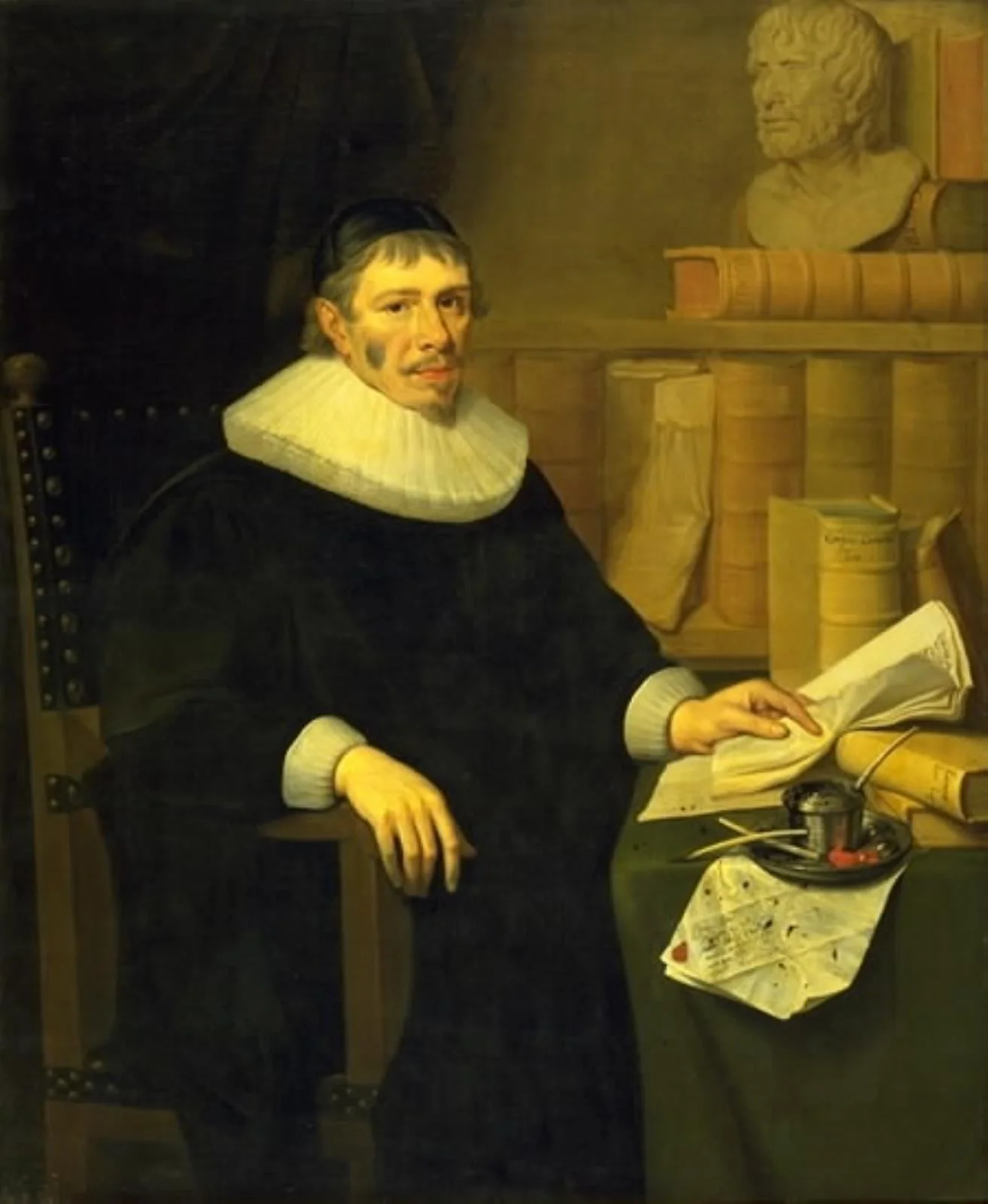 Portrait of the Advocate Cornelis Bosch, by Unknown, unspecified, 1660