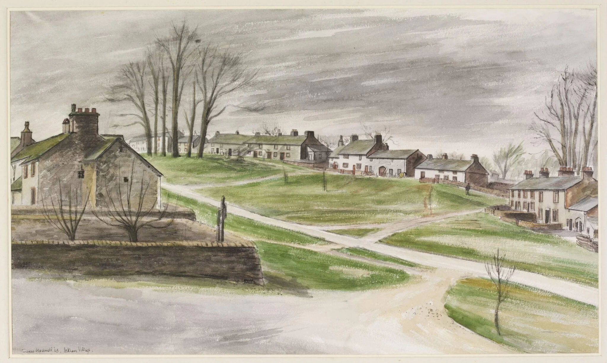 Askham Village, Westmorland, by Frances Macdonald, watercolor, 1943