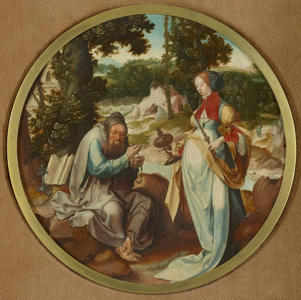 The temptation of Saint Antony, by Pseudo Jan Wellens de Cock, oil, 1525