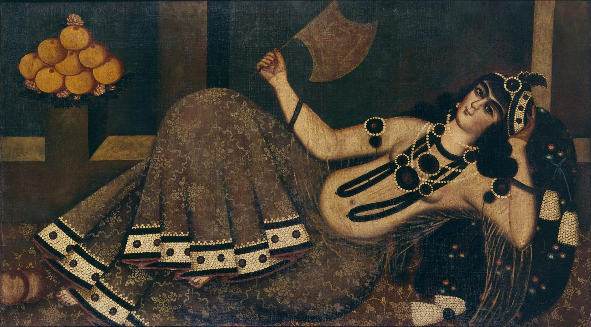 Reclining Lady Holding a Fan
