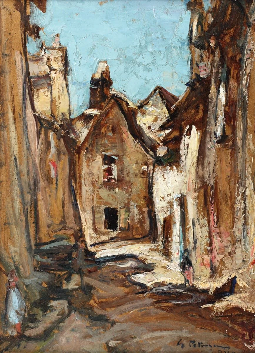 Stradă din Vitré, by Gheorghe Petrașcu, unspecified, 1921