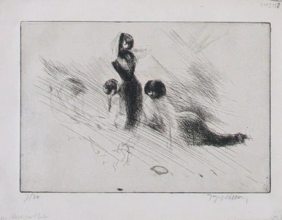 Untitled, by Jacques Villon, ink, 1907