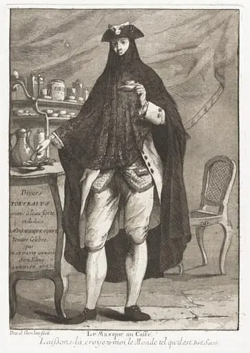 Le Masque au caffé (The Masked Man Taking Coffee)
