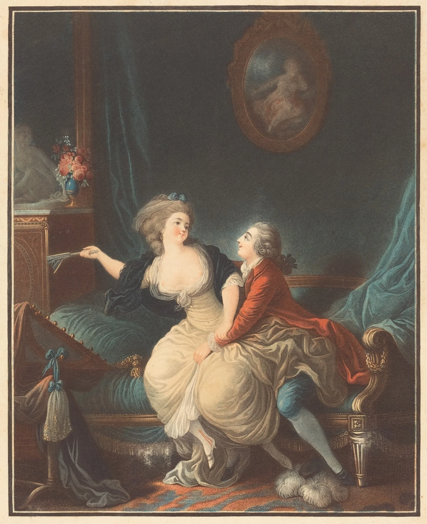 L'Eventail cassé, by Louis-Marin Bonnet, paint, 1764
