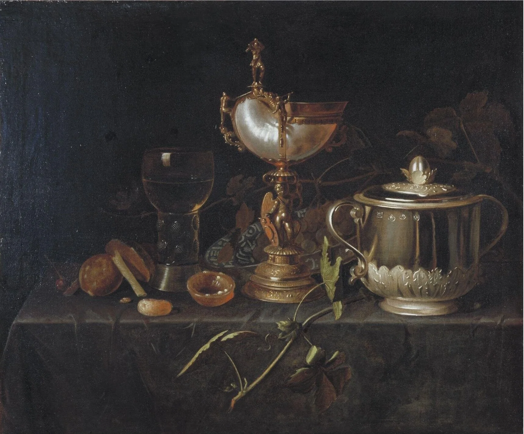 Porringer and Nautilus Cup
