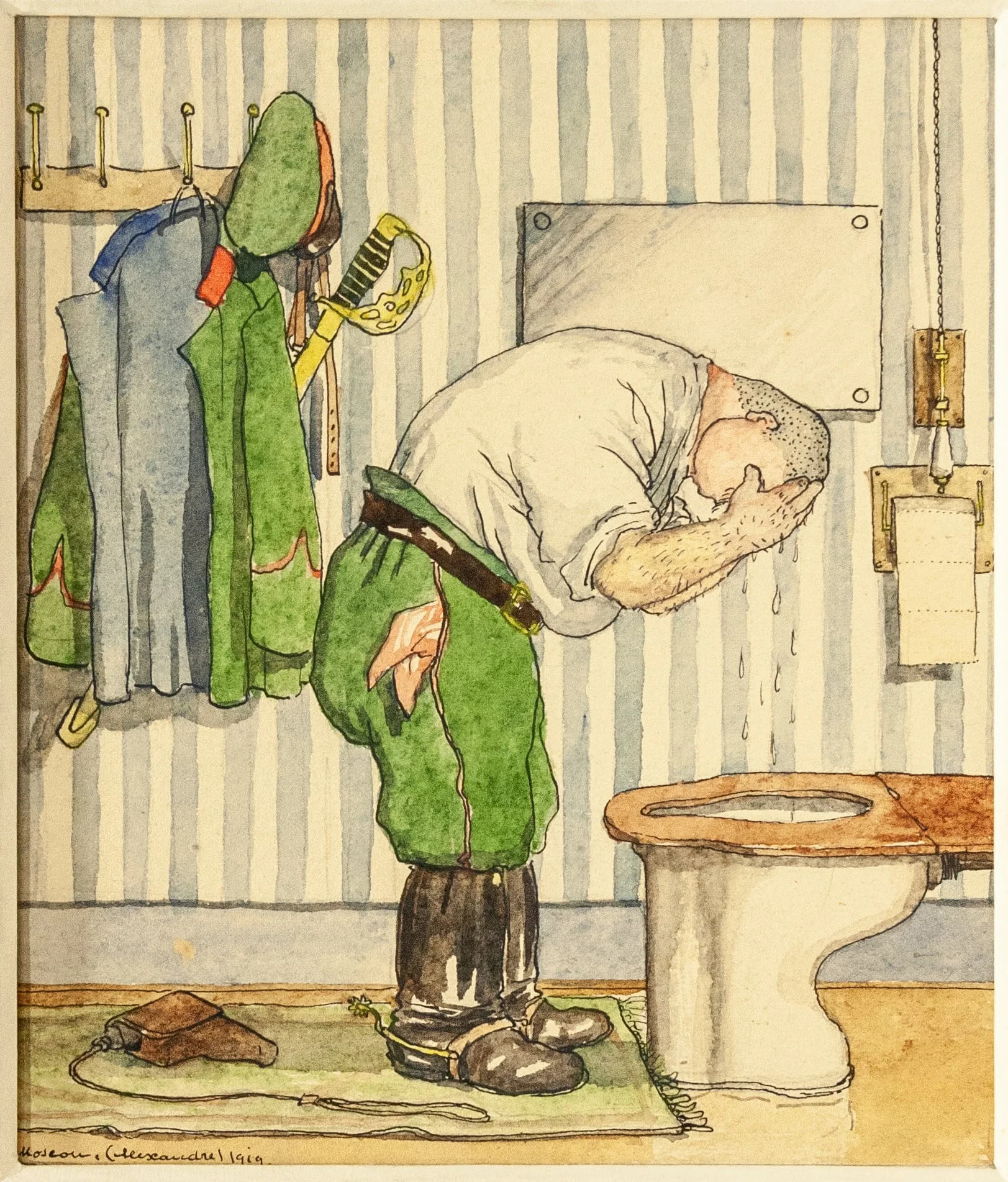 Caricatură, by Alexandru Moscu, 1950