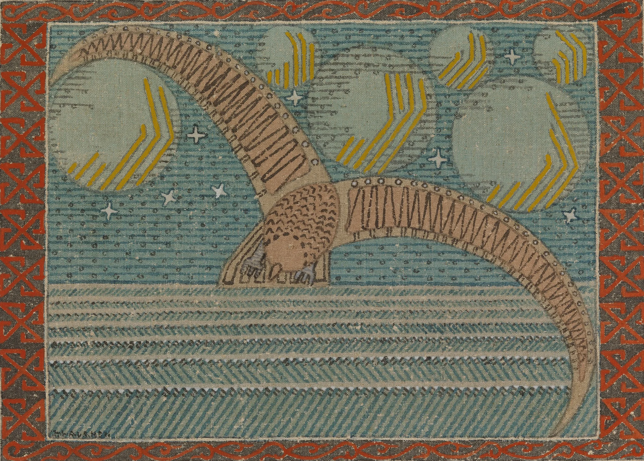 The Wild Duck and the Celestial Bodies, by Joseph Alanen, tempera, 1919