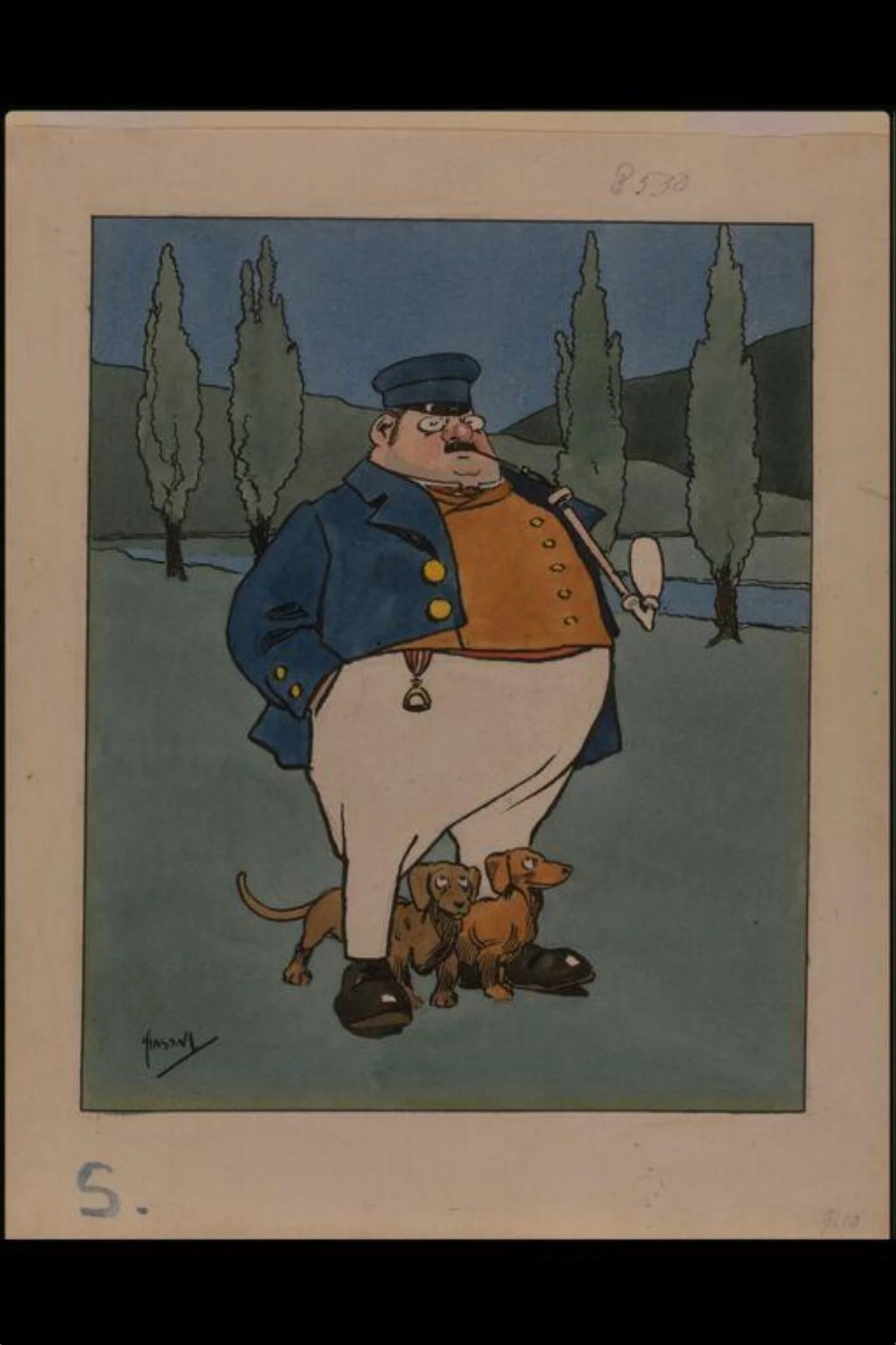 Untitled, by John Hassall, watercolor, 1918