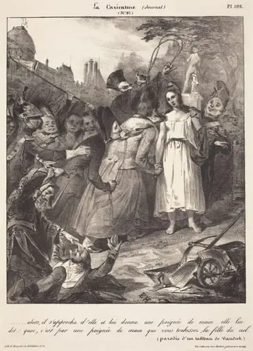 ...alors, il s'approcha d'elle: Parody of van Dyck's Betrayal of Christ