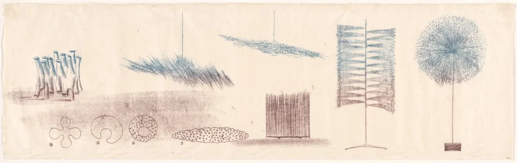 Untitled, by Harry Bertoia, ink, 1960