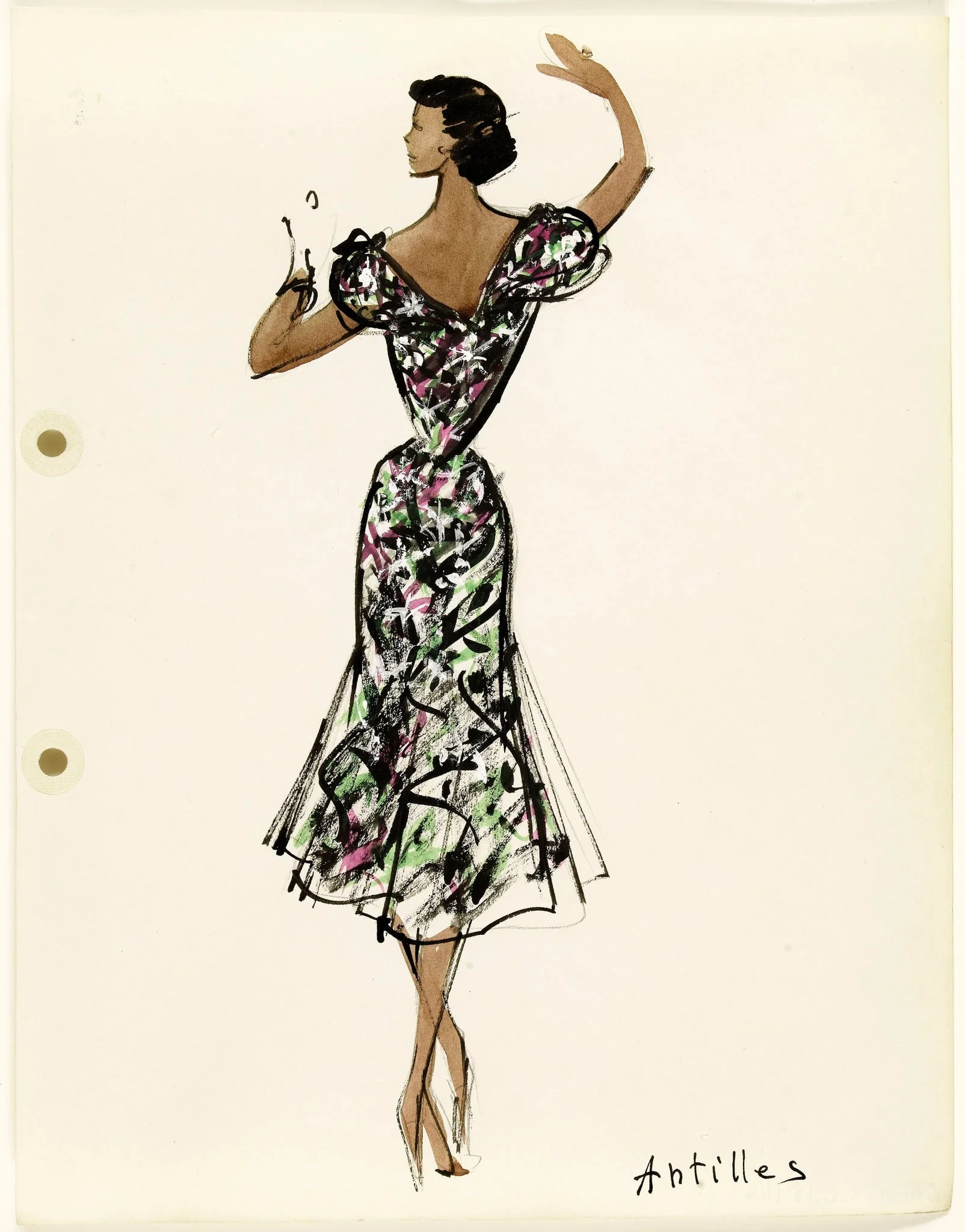 'Antilles', by Carven, 1951