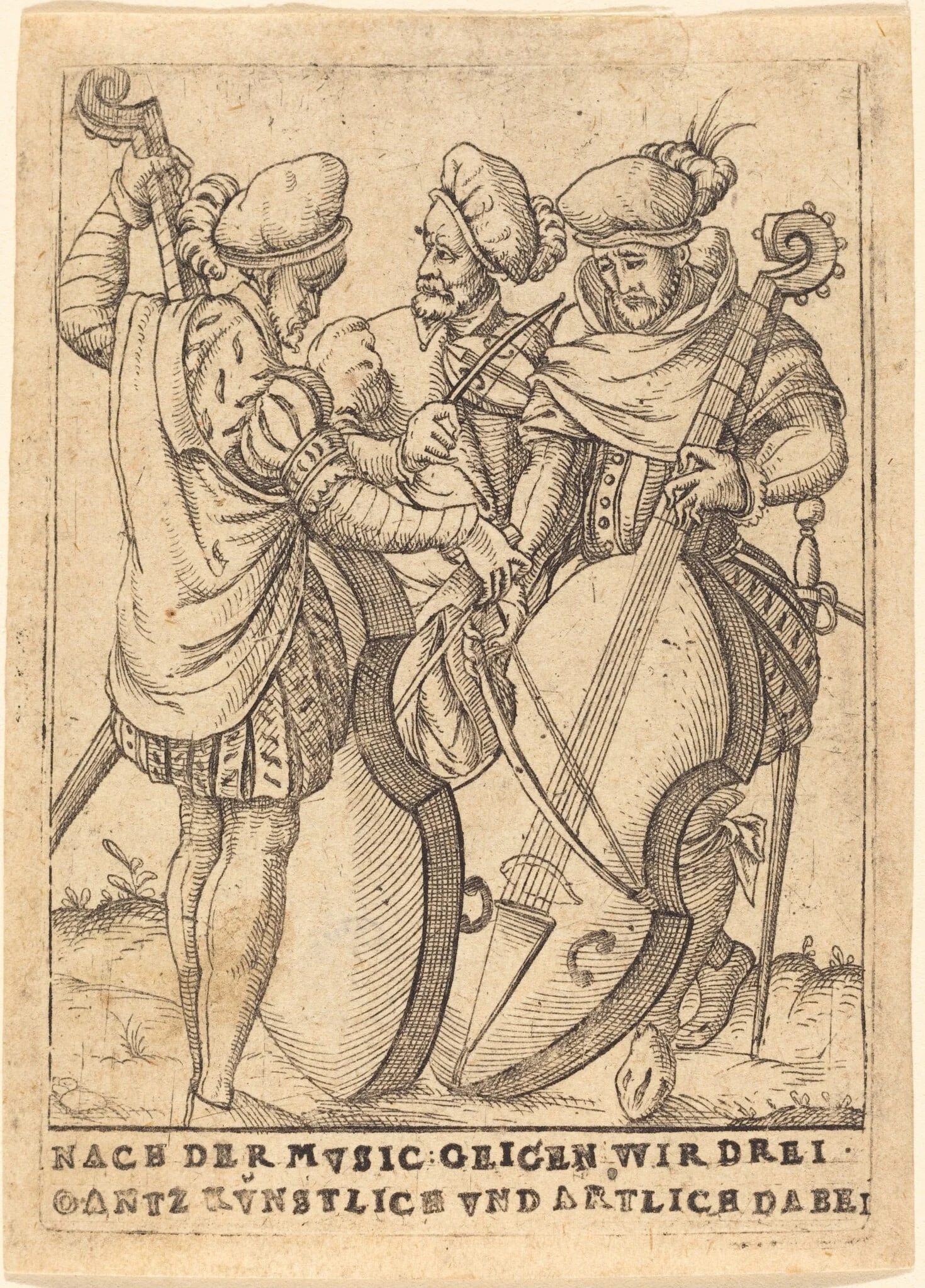 Nach der Mvsic: Geigen wir drei gantz Kvnstlice vnd artliche dabei, by German 16th Century, ink, 1580