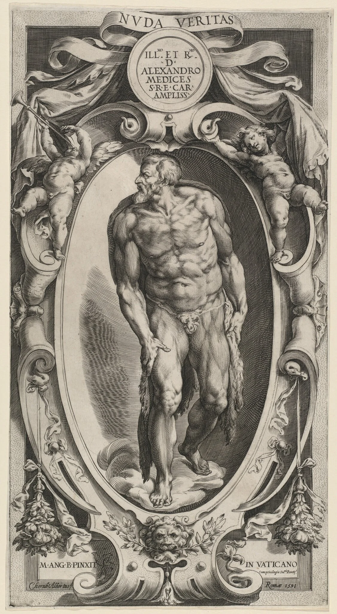 Saint John the Baptist, by Cherubino Alberti, ink, 1591