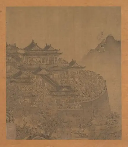 元     佚名     倣夏永    呂洞賓過岳陽樓    冊頁|明   佚名   呂洞賓過岳陽樓圖   冊頁|The Immortal Lü Dongbin Appearing over the Yueyang Pavilion