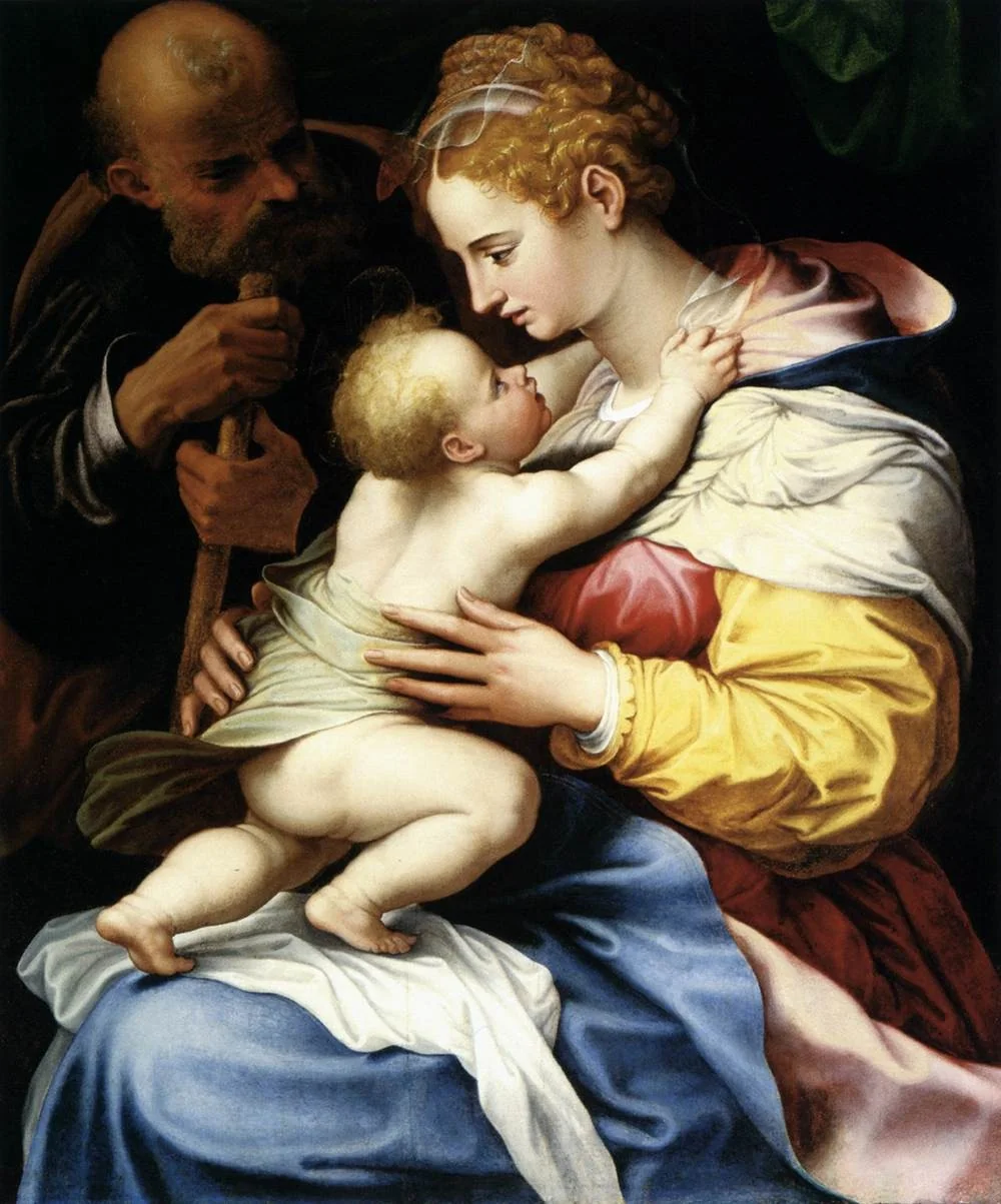 The Holy Family, by Girolamo Siciolante da Sermoneta, oil, 1544