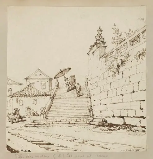 The steps and wall of S. Lourenço Church, Macau