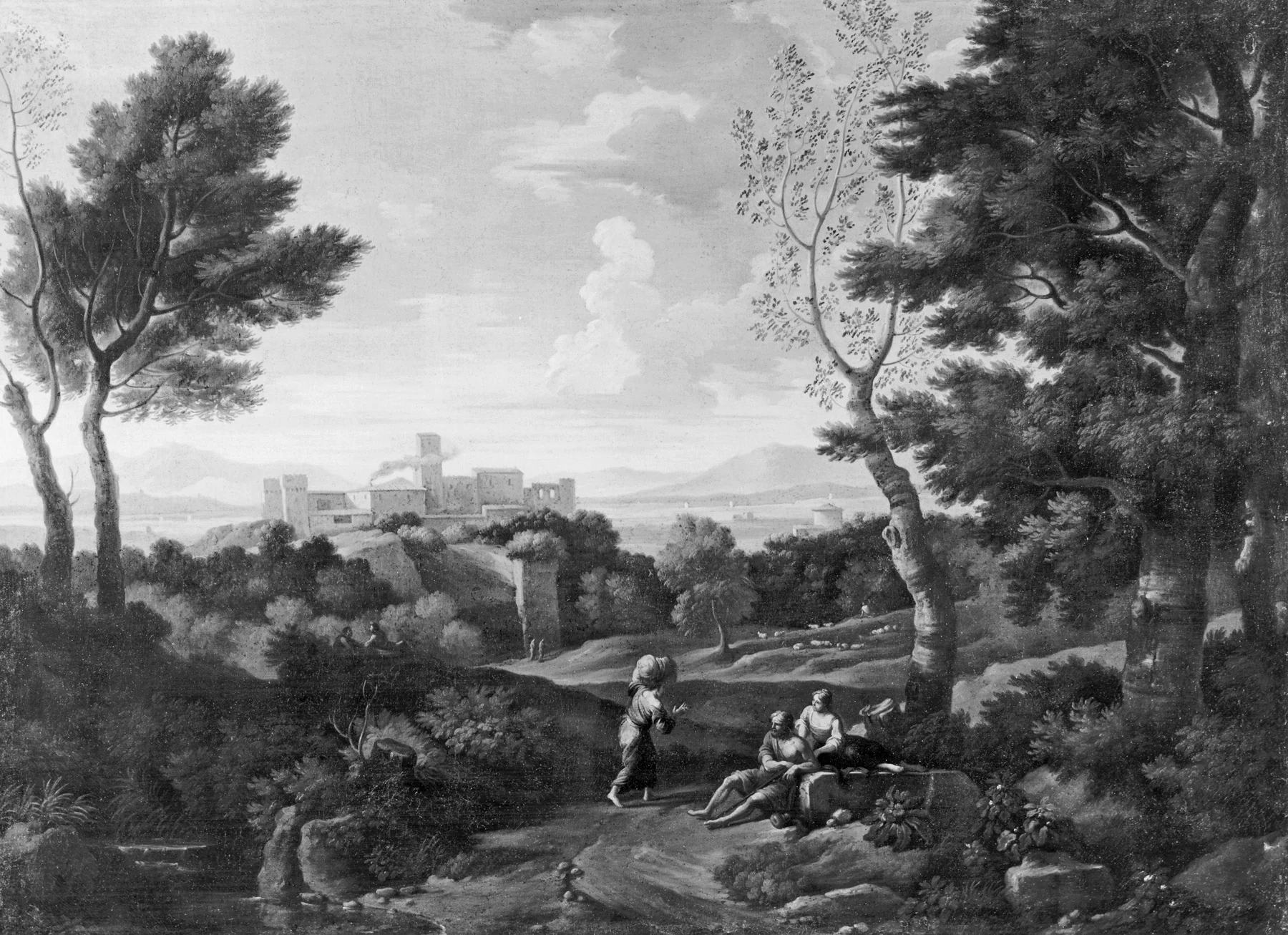 Imaginary View of the Roman "Campagna", by Jan Frans van Bloemen, oil, 1700