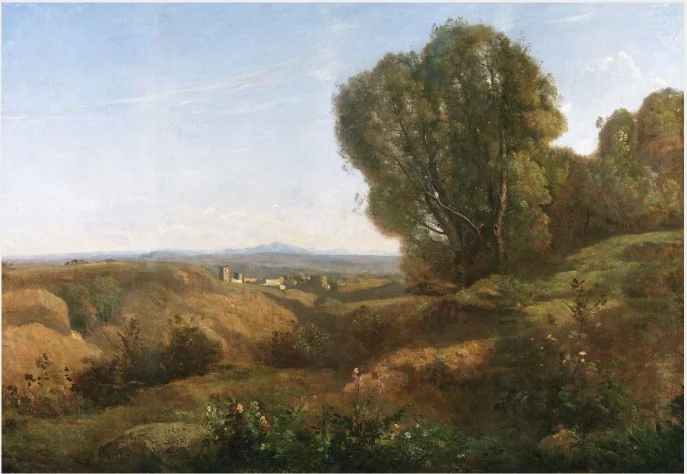 Souvenir of Roquemaure in the Gard, by Jean Baptiste Camille Corot, oil, 1853