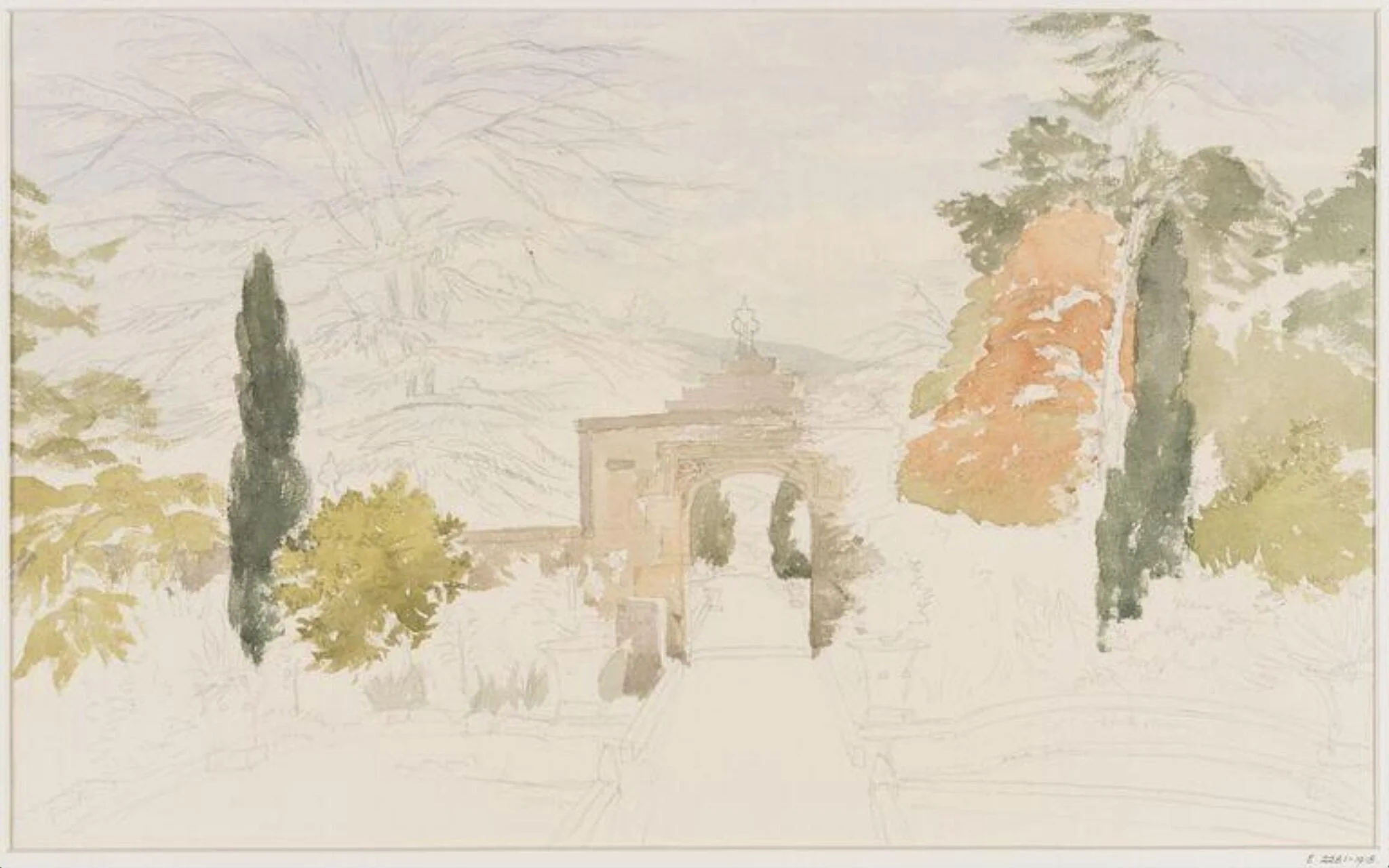 Untitled, by Thomas Brittain Vacher, watercolor, 1850