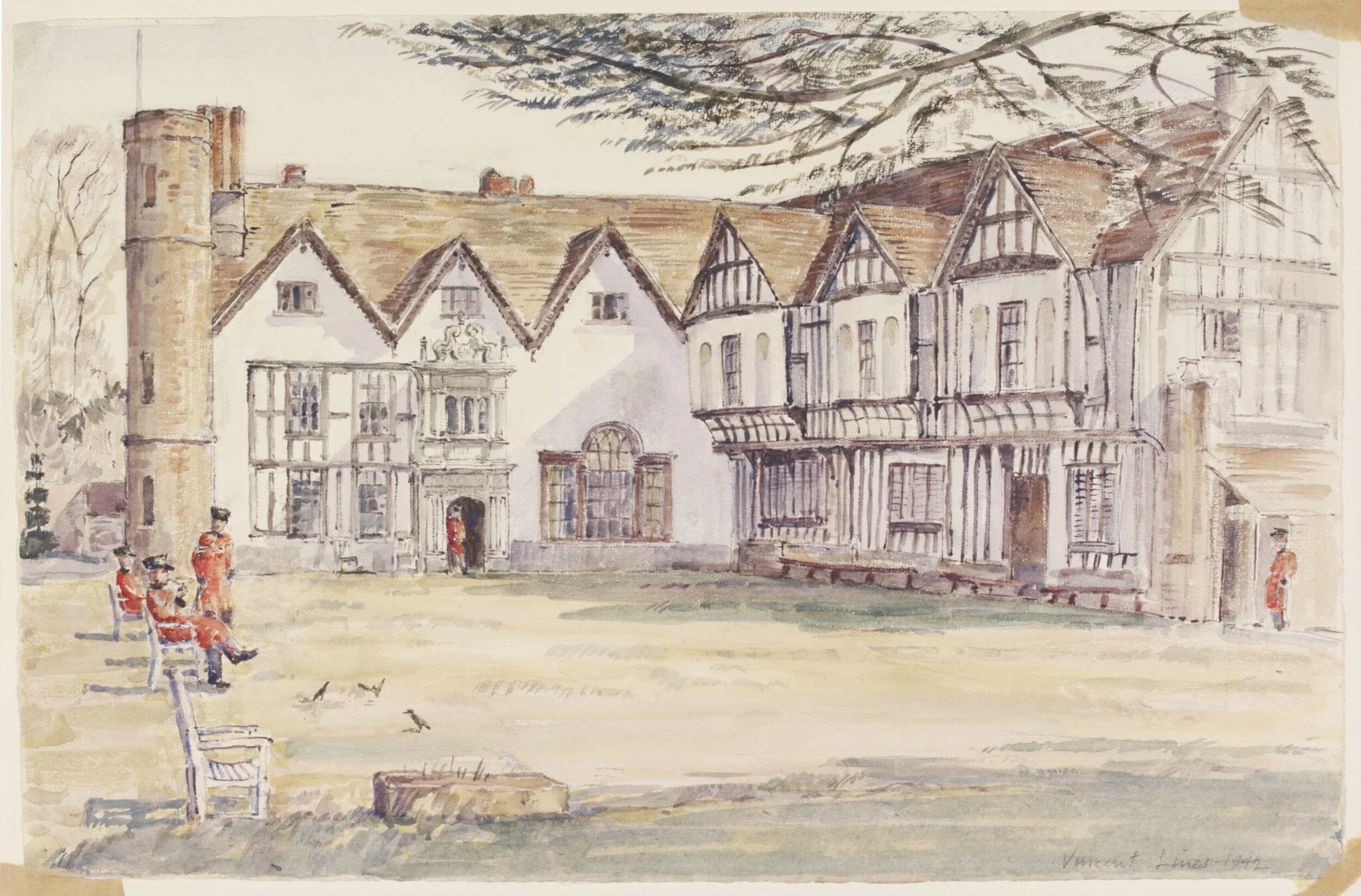 Rudhall, near Ross-on-Wye, by Lines, watercolor, 1942