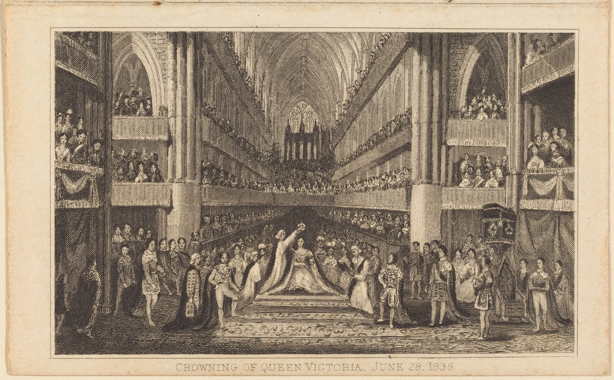 Crowning of Queen Victoria, June 28, 1838 [right half]