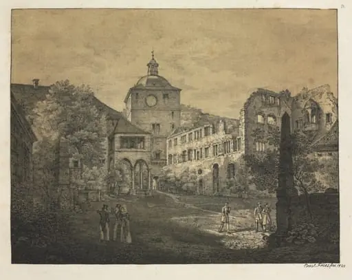 Six Views of Heidelberg Castle: Castle Terrace