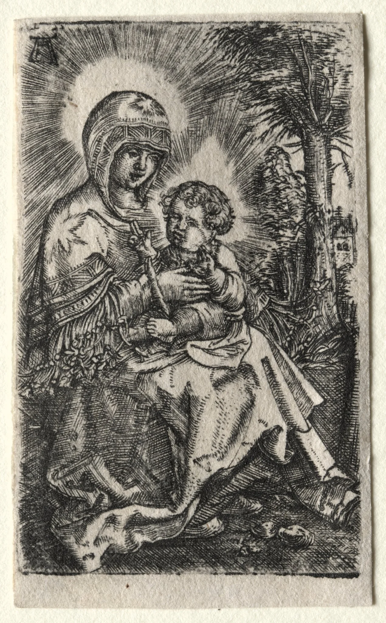 The Beautiful Virgin of Ratisbon in a Landscape, by Albrecht Altdorfer, 1520