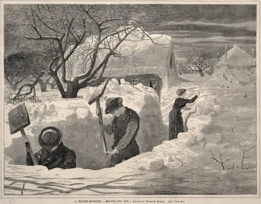 A Winter Morning, - Shovelling Out