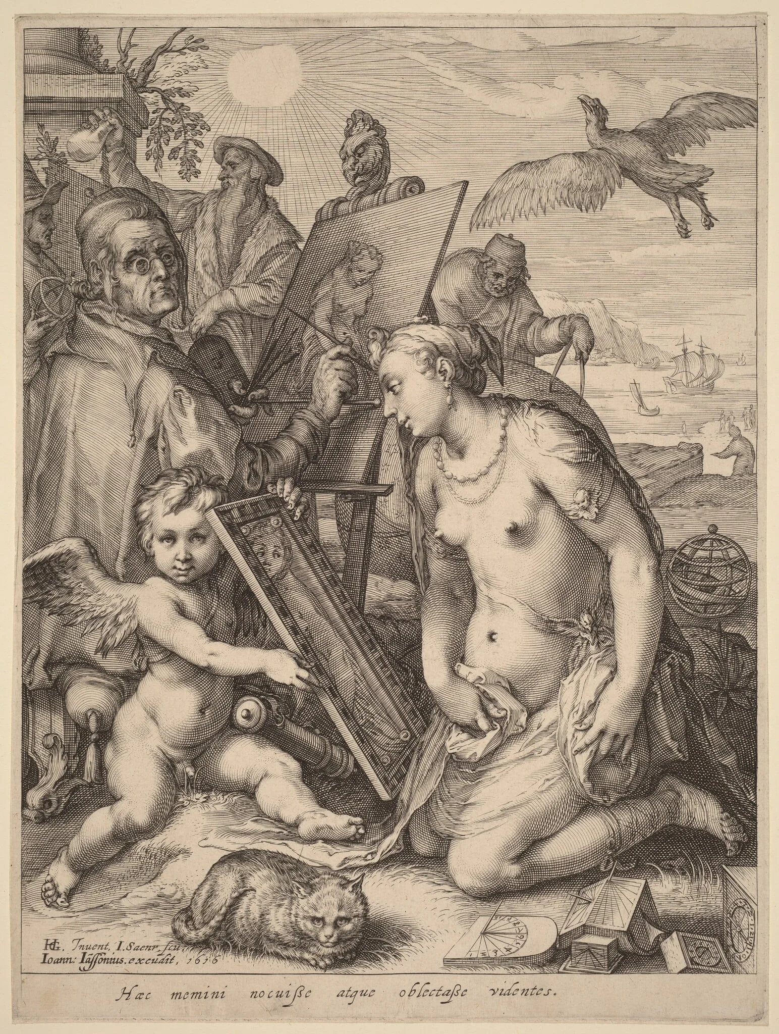 Artist Painting a Nude Woman: Allegory of Visual Perception