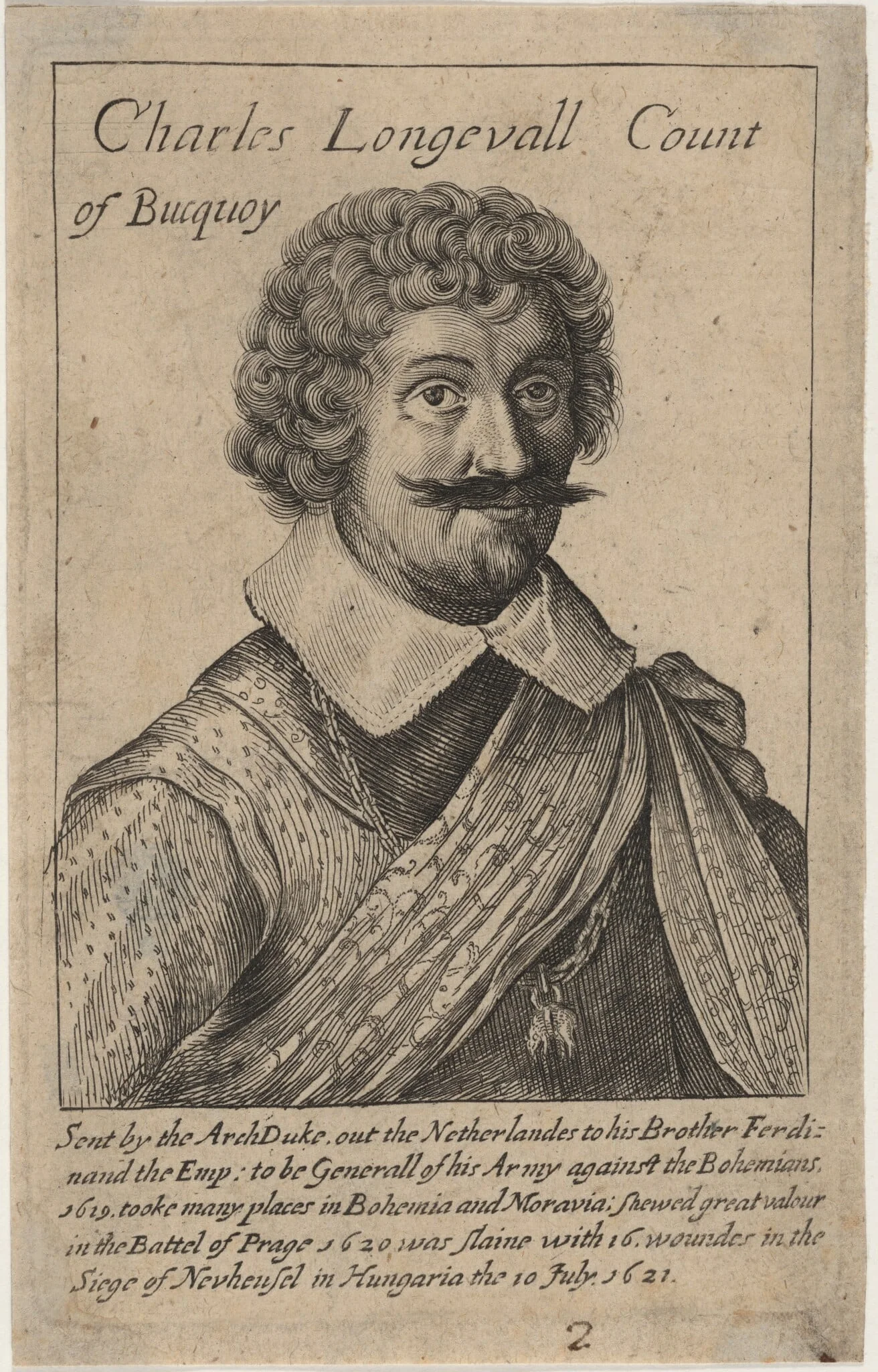 Charles, Count of Bucquoy, by Unknown 19th Century, ink, 1850