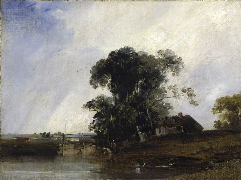 Landscape with a pond