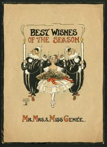 Christmas card for Adeline Genée and her family