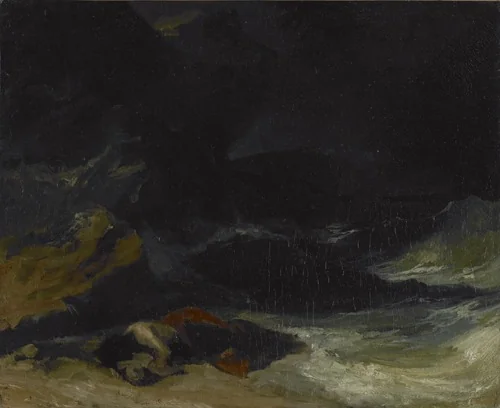 The wreck, by Théodore Géricault, oil, 1850