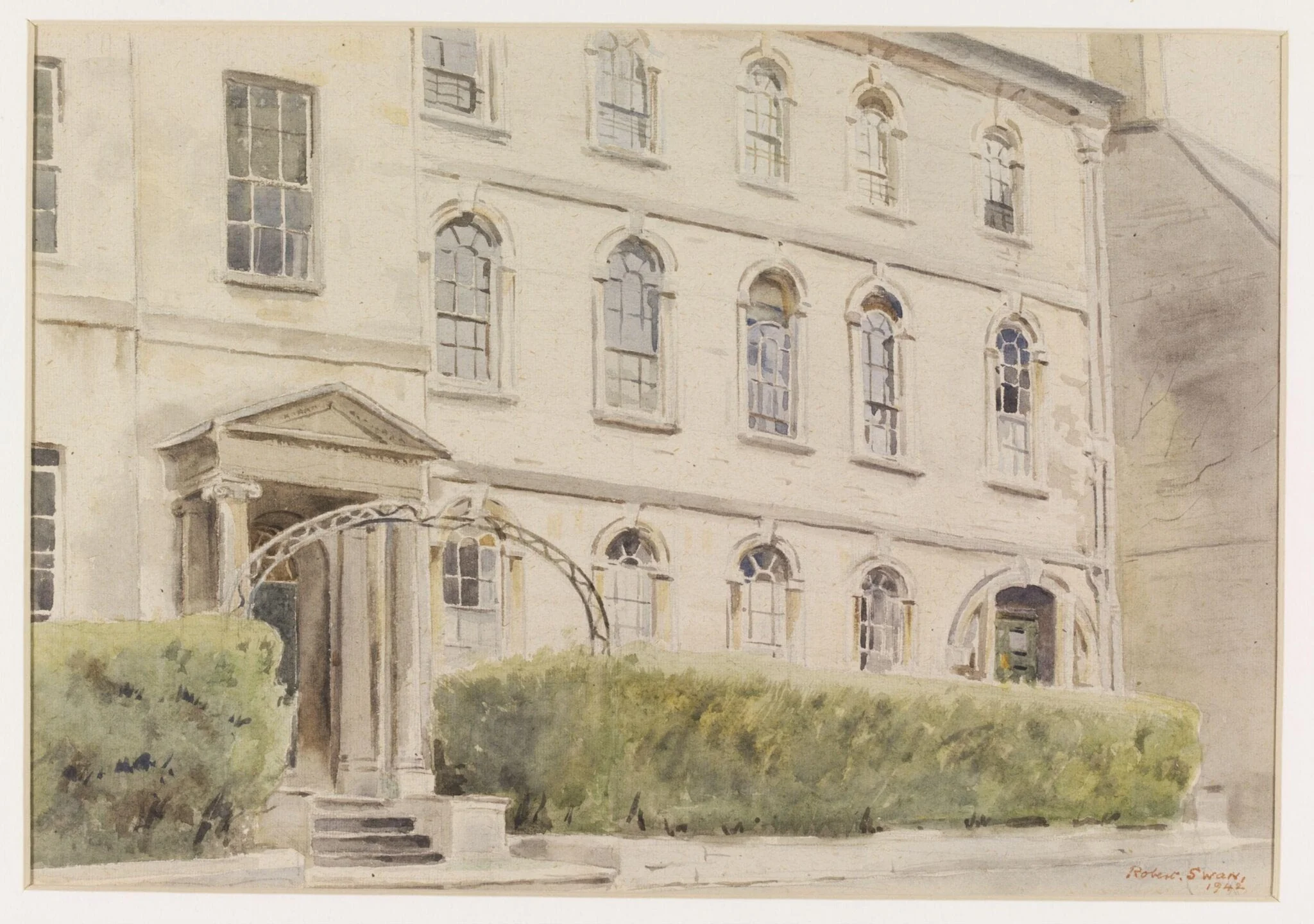 Park House, Cirencester, by Swan, watercolor, 1942