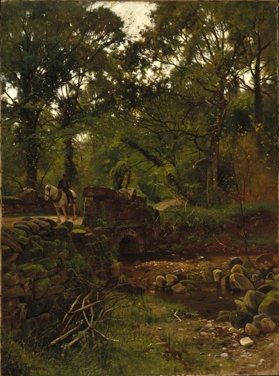 An Old Road in Wales, by Ernest Parton, oil, 1894