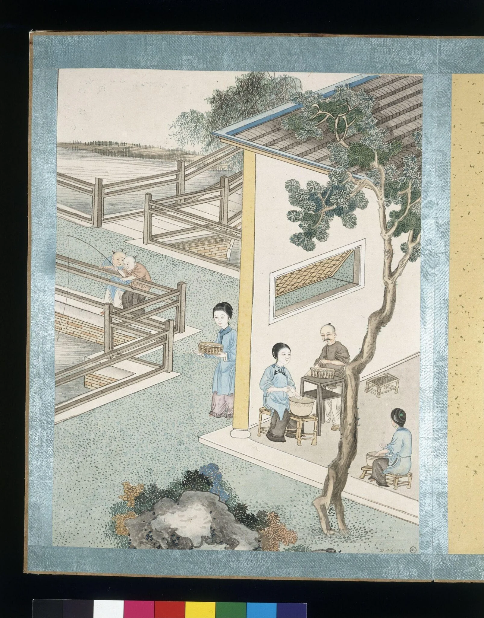 Soaking the Cocoons, by Jun Wu, paint, 1880