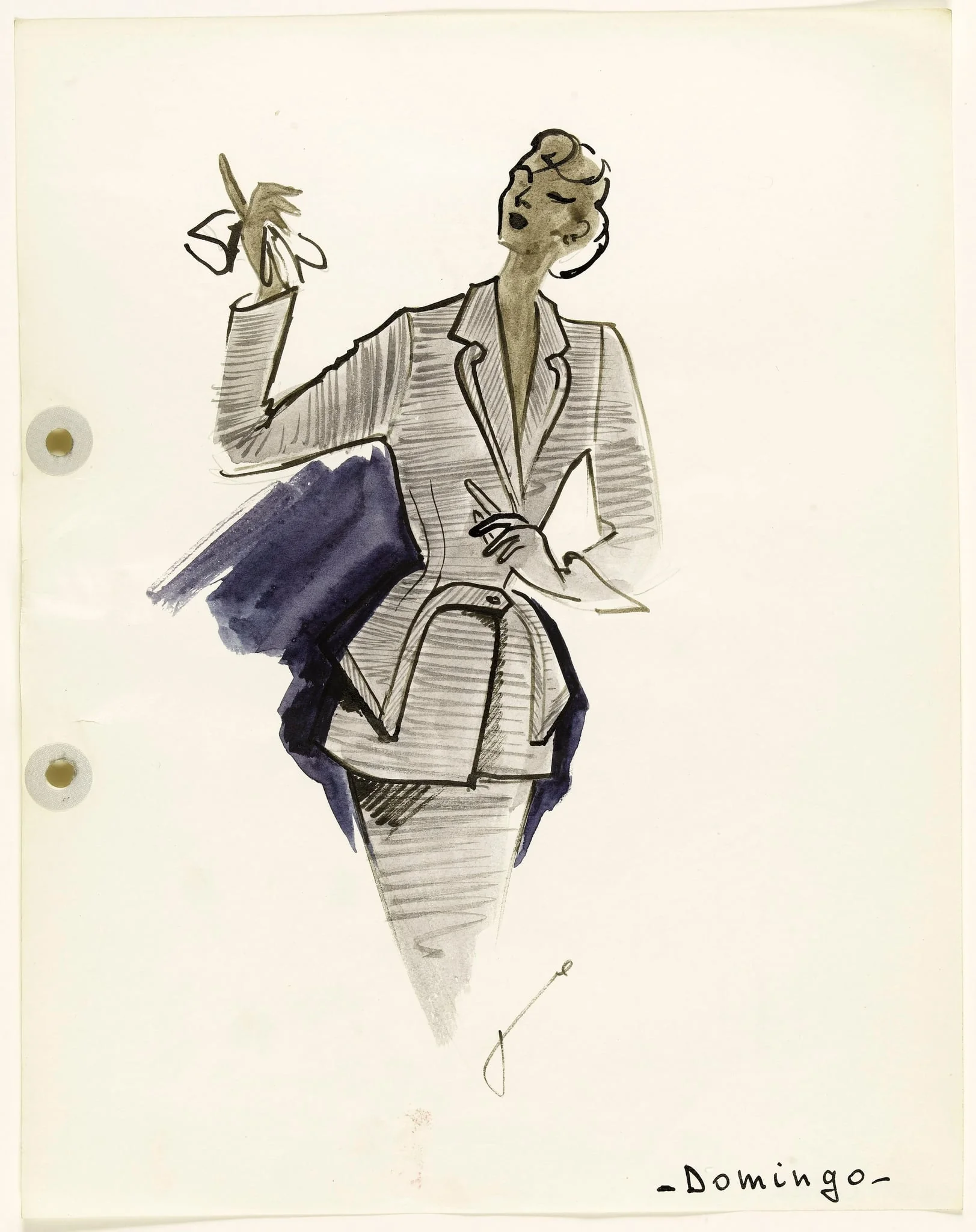 'Domingo', by Carven, 1951