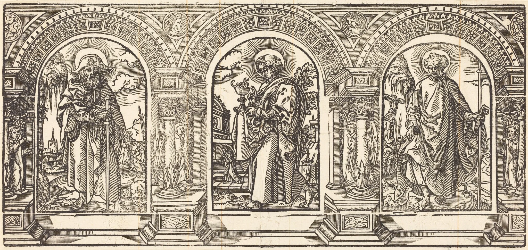 Christ and His Disciples III, by German 16th Century, ink, 1550